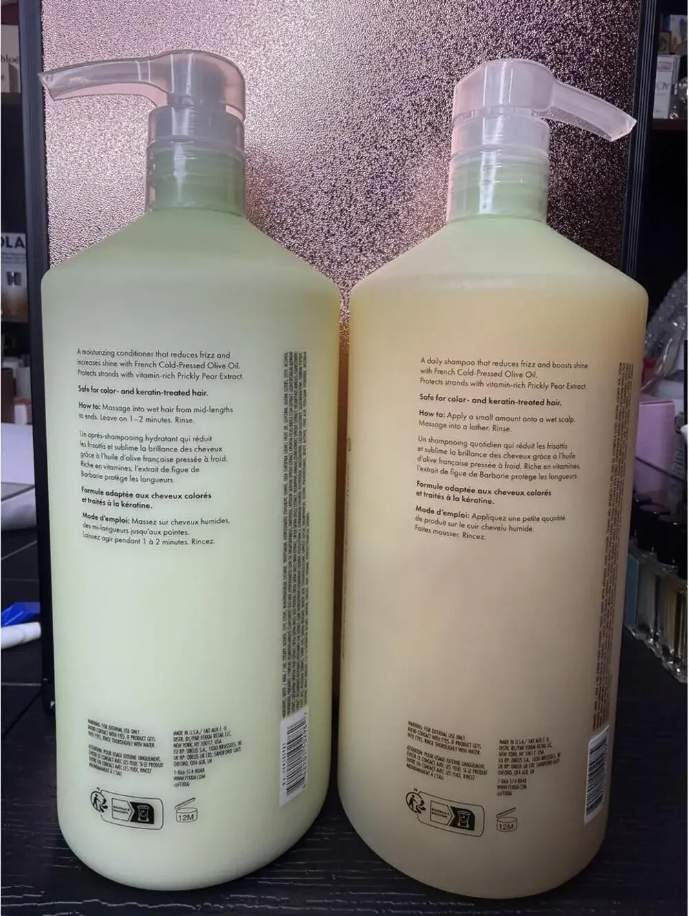 FEKKAI Brilliant Gloss Shampoo & Conditioner Duo Set Jumbo Liter Bottles